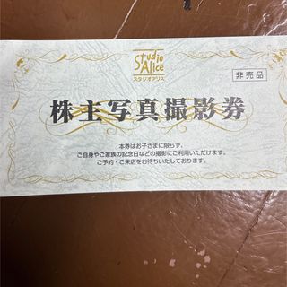 スタジオアリス　撮影優待券(その他)