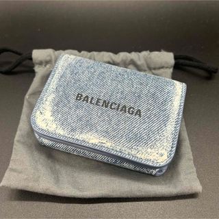 バレンシアガ(Balenciaga)のBALENCIAGA バレンシアガ　ミニ財布　三つ折り　エブリデイロゴ  極美品(財布)