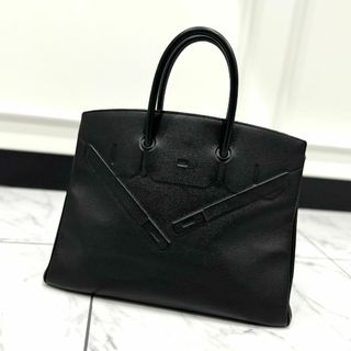 エルメス(Hermes)の美品 HERMES エルメス シャドー バーキン35 スイフト ブラック(ハンドバッグ)