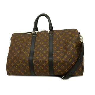 ルイヴィトン(LOUIS VUITTON)の【4ge5296】ルイヴィトン ボストンバッグ/モノグラム・マカサー/キーポルバンドリエール45/M56711/ブラウン/ブラック【中古】メンズ/レディース/ユニセックス(ボストンバッグ)