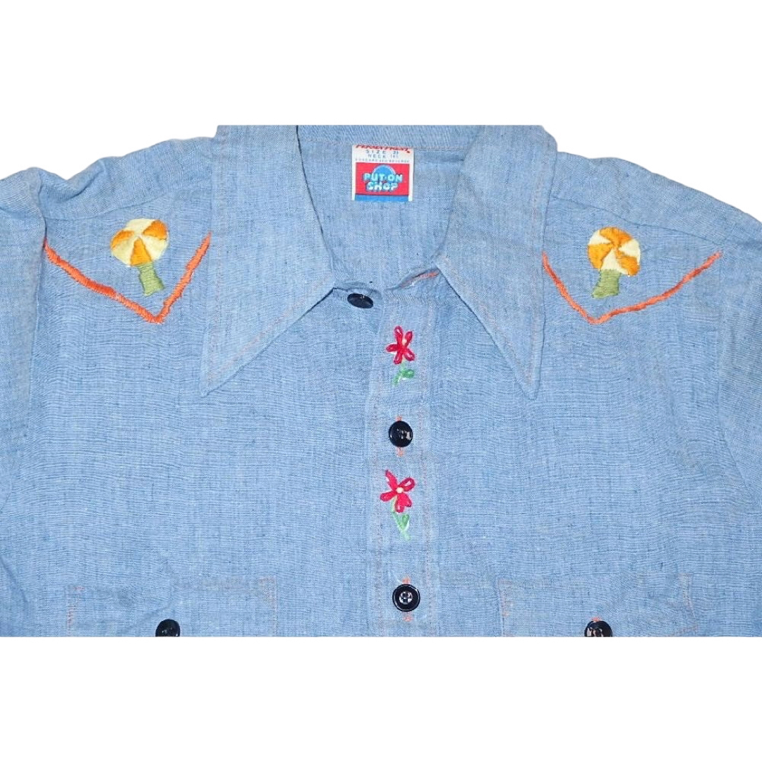 VINTAGE(ヴィンテージ)の▪️70’s【SEARS】CHAMBRAY SHIRT レディースのトップス(シャツ/ブラウス(長袖/七分))の商品写真