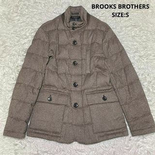 ブルックスブラザース(Brooks Brothers)のブルックスブラザーズ ツイード ダウンジャケット S ライトブラウン(ダウンジャケット)