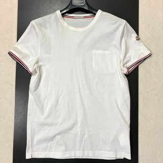 モンクレール(MONCLER)のモンクレール ワンポイントロゴ ワッペン Tシャツ カットソー トリコロール(Tシャツ/カットソー(半袖/袖なし))