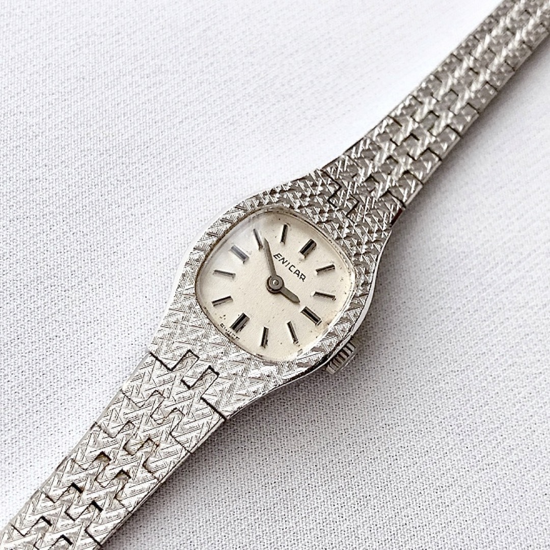 SWISS老舗　ENICAR レディース手巻き腕時計　2針　稼動品 レディースのファッション小物(腕時計)の商品写真