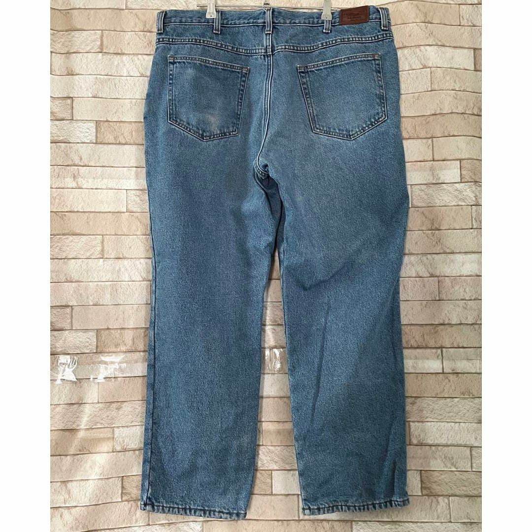 L.L.Bean(エルエルビーン)のエルエルビーン デニム メキシコ製 革タグ ブルー 40×30 メンズのパンツ(デニム/ジーンズ)の商品写真