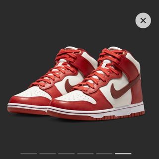 ナイキ(NIKE)のNIKE ウィメンズ ダンク HIGH Cinnabar(スニーカー)