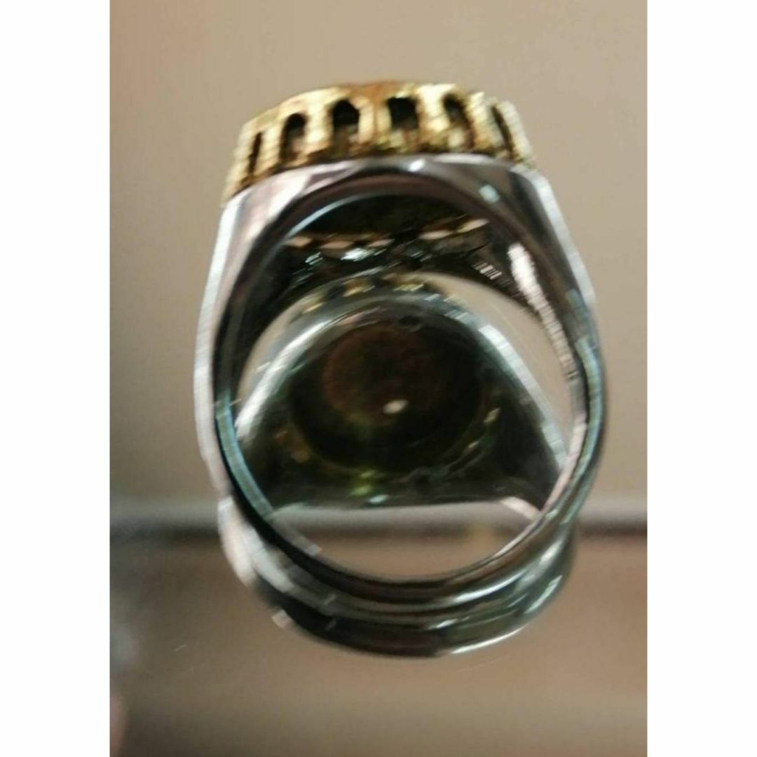 【R001】リング メンズ アクセサリー おしゃれ ゴールド 金色 指輪 22号 メンズのアクセサリー(リング(指輪))の商品写真