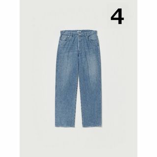 AURALEE - SELVEDGE FADED LIGHT DENIM WIDE PANTS 4