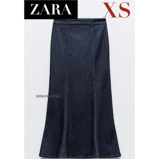 ザラ(ZARA)の【新品】ZARA マーメイドシームミディスカート　デニムマーメイドスカート(ロングスカート)