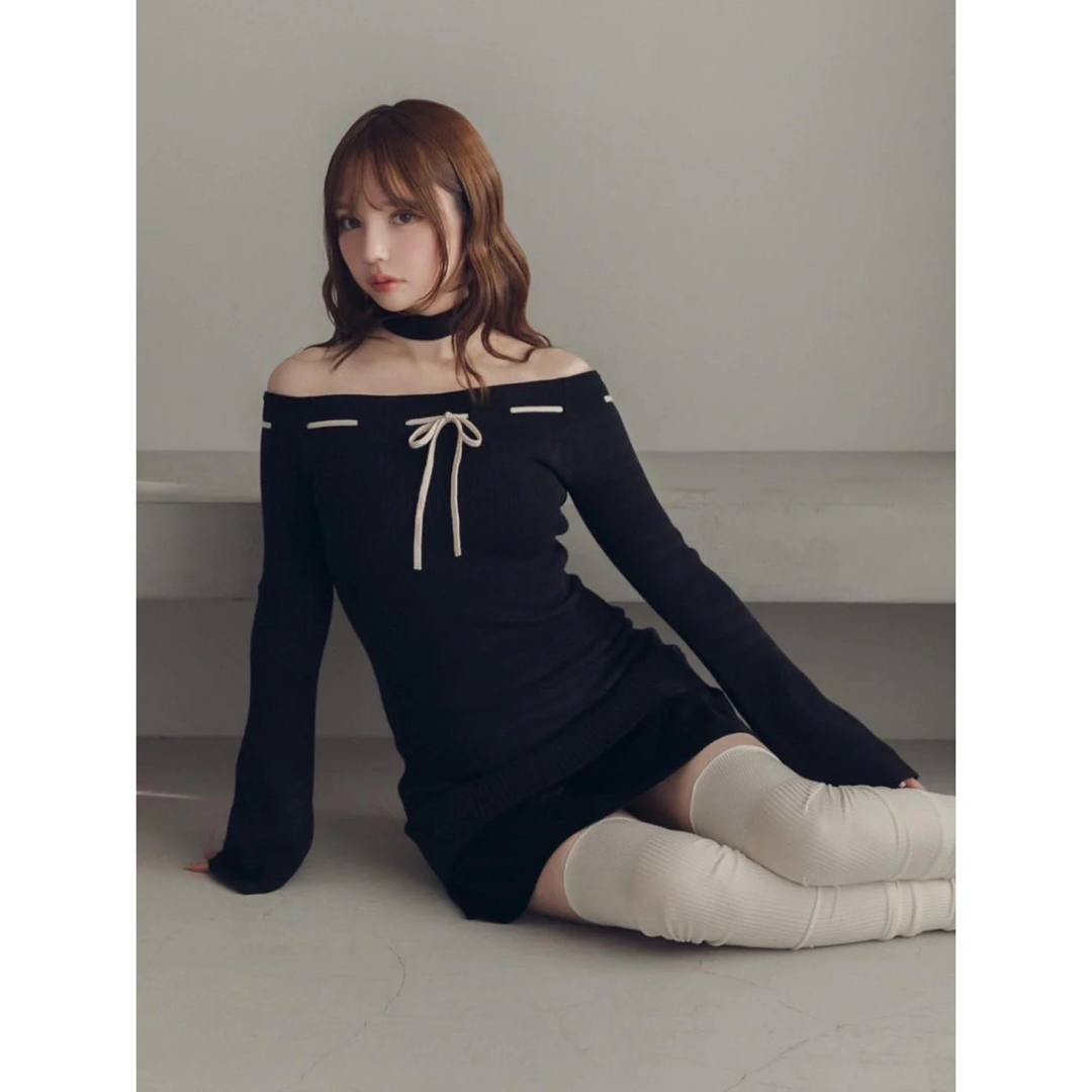 Bubbles(バブルス)の【andmary】Lilian ribbon mini dress レディースのワンピース(ミニワンピース)の商品写真