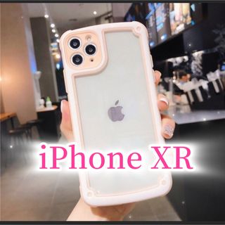 アイフォーン(iPhone)の【iPhoneXR】ピンク iPhoneケース 大人気 シンプル フレーム(iPhoneケース)