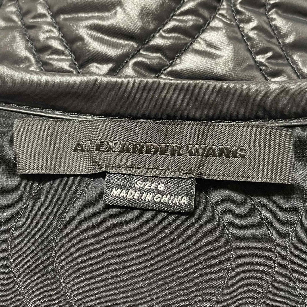 Alexander Wang(アレキサンダーワン)の本物 アレキサンダーワン キルティング ジップアップ ナイロン ジャケット 黒 レディースのジャケット/アウター(ブルゾン)の商品写真