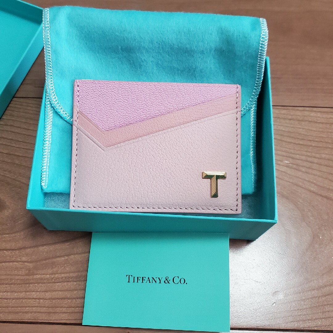 Tiffany & Co.(ティファニー)のTiffany & Co. ティファニー T カード ケース カラーブロック レディースのファッション小物(名刺入れ/定期入れ)の商品写真