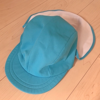 保育園 幼稚園 フラップ付 カラー帽子 水色(帽子)
