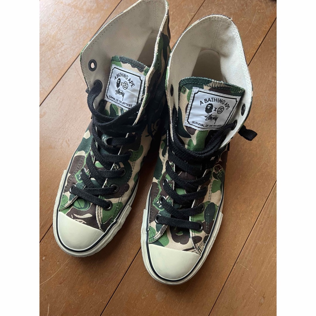 A BATHING APE(アベイシングエイプ)のbape×stussy bapesta 25センチ  メンズの靴/シューズ(スニーカー)の商品写真