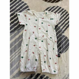 カバーオール ロンパース ベビー ベビー服 新生児 スイカ(ロンパース)