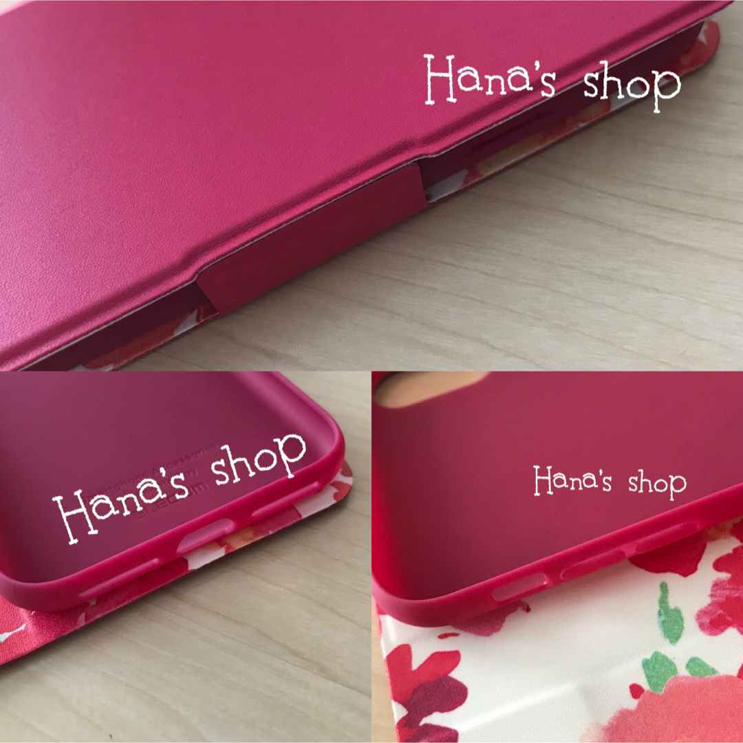 iPhoneXS Max 花 薄型 ソフトレザー 手帳型 ケース ピンク スマホ/家電/カメラのスマホアクセサリー(iPhoneケース)の商品写真