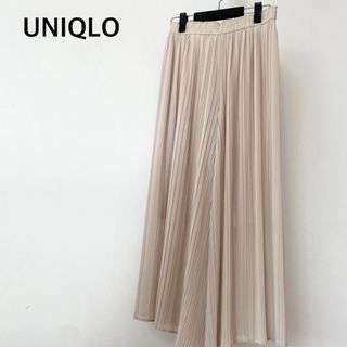 ユニクロ(UNIQLO)のUNIQLO ユニクロ　ホワイト　プリーツ　キュロット　ガウチョ　パンツ　M(キュロット)