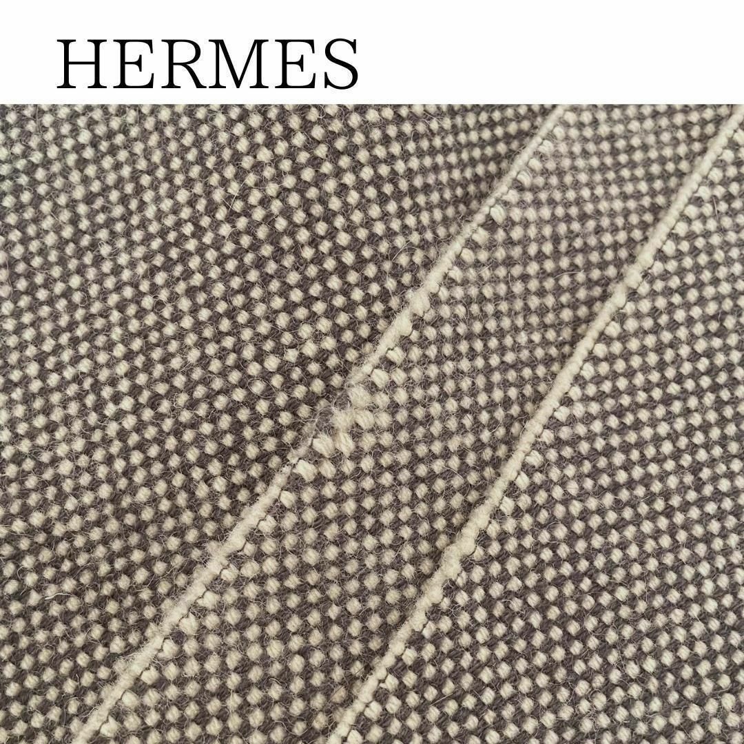 Hermes(エルメス)のエルメス ウール ブラック ストール　マフラー　スカーフ　HERMES レディースのファッション小物(マフラー/ショール)の商品写真