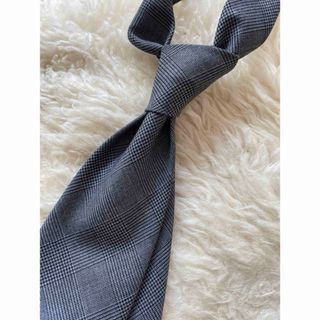 タイユアタイ(TIE YOUR TIE)のE.G.CAPPELLI  カペッリ　グレー　グレンチェック　ネクタイ　ウール(ネクタイ)