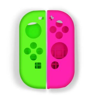 ニンテンドースイッチ(Nintendo Switch)の残り1点❤ピンク＆グリーン❤Switch用ジョイコンカバー❤(家庭用ゲーム機本体)