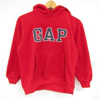 ギャップ(GAP)のギャップ 長袖パーカー フロントロゴ フリース キッズ 男の子用 M/Mサイズ レッド GAP(Tシャツ/カットソー)