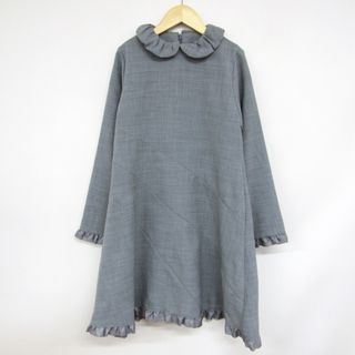 コシノジュンコ(JUNKO KOSHINO)のジュンコ・コシノ 長袖ワンピース フォーマル 卒入園式 キッズ 女の子用 140サイズ グレー JUNKO KOSHINO(ワンピース)