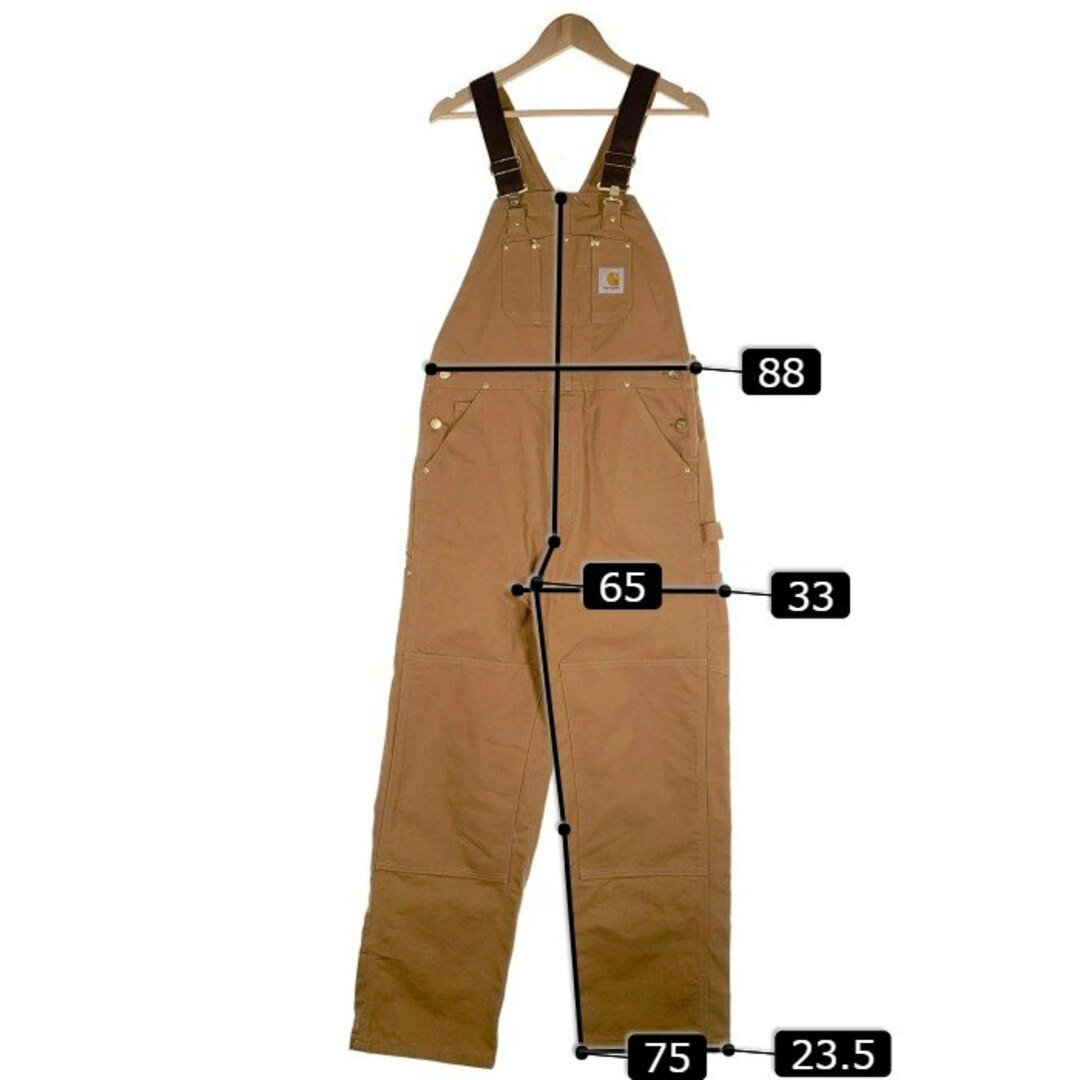 Carhartt カーハート Double Knee Bib Overall ダブルニービブオーバーオール ブラウンダック R01 BRN Size 34×32 メンズのパンツ(サロペット/オーバーオール)の商品写真