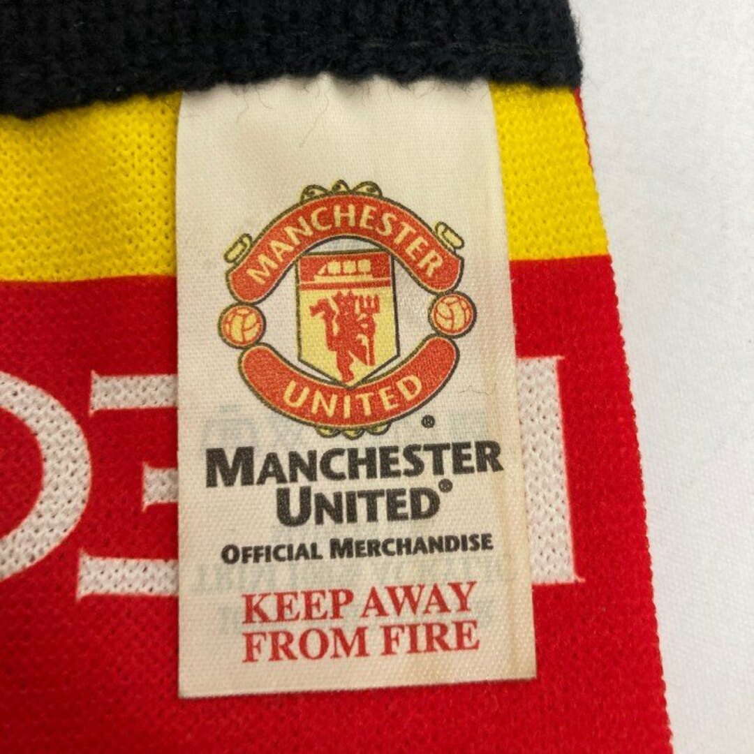 ★MANCHESTER UNITED マンチェスターユナイテッド David Beckham デイビッド ベッカム プリントスカーフ MADE IN UK レッド レディースのファッション小物(ストール/パシュミナ)の商品写真