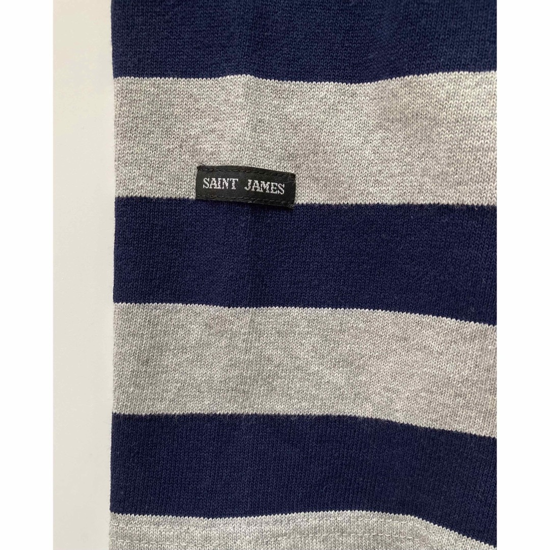 SAINT JAMES(セントジェームス)のSAINT JAMES “ウエッソン” 半袖ワイドボーダー 5 ネイビー×グレー メンズのトップス(Tシャツ/カットソー(半袖/袖なし))の商品写真