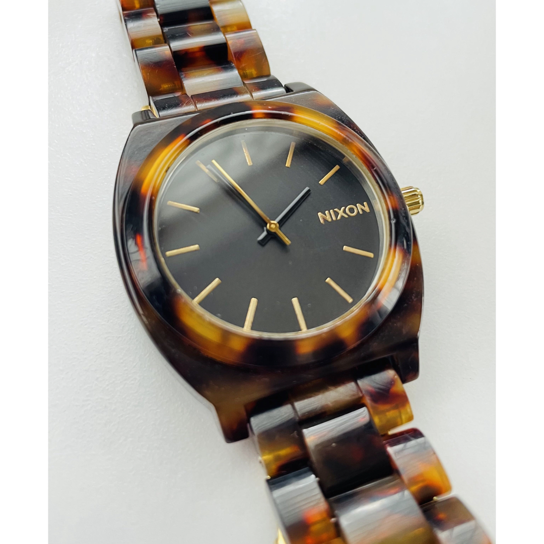 NIXON(ニクソン)の【電池新品の美品】NIXONのTIME TELLER 人気のべっ甲×ゴールド② レディースのファッション小物(腕時計)の商品写真
