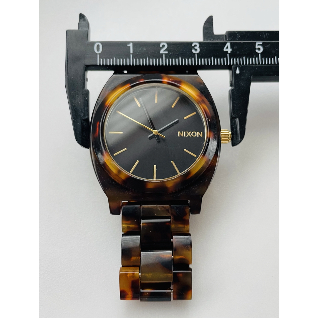 NIXON(ニクソン)の【電池新品の美品】NIXONのTIME TELLER 人気のべっ甲×ゴールド② レディースのファッション小物(腕時計)の商品写真