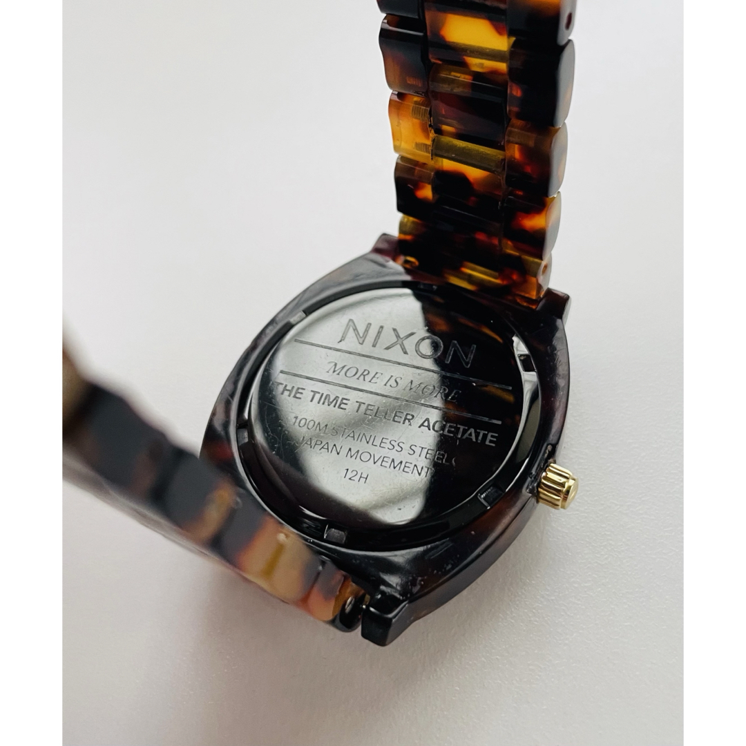 NIXON(ニクソン)の【電池新品の美品】NIXONのTIME TELLER 人気のべっ甲×ゴールド② レディースのファッション小物(腕時計)の商品写真