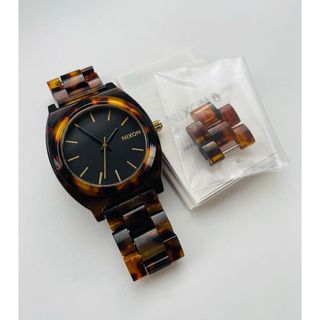 ニクソン(NIXON)の【電池新品の美品】NIXONのTIME TELLER 人気のべっ甲×ゴールド②(腕時計)