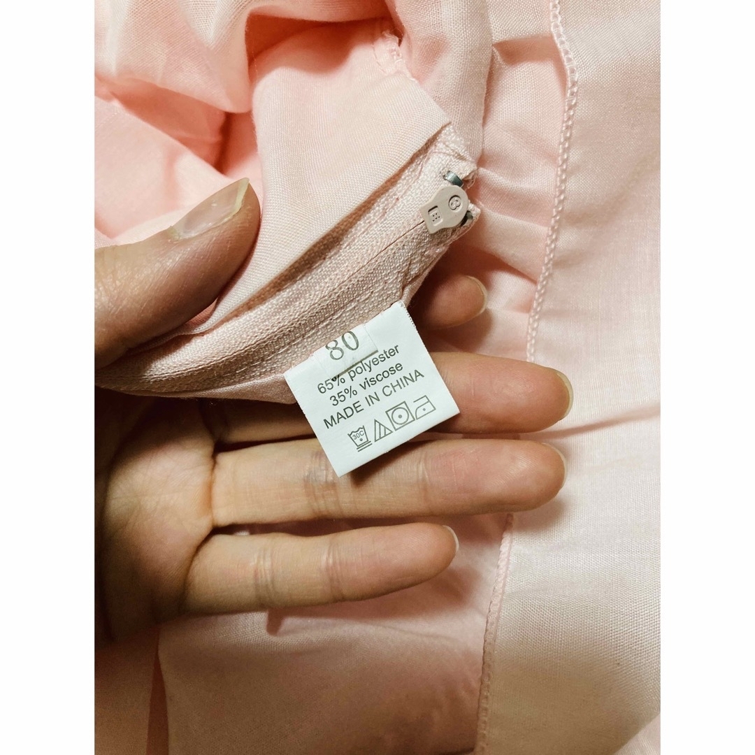チュールドレス　リボン キッズ/ベビー/マタニティのベビー服(~85cm)(セレモニードレス/スーツ)の商品写真