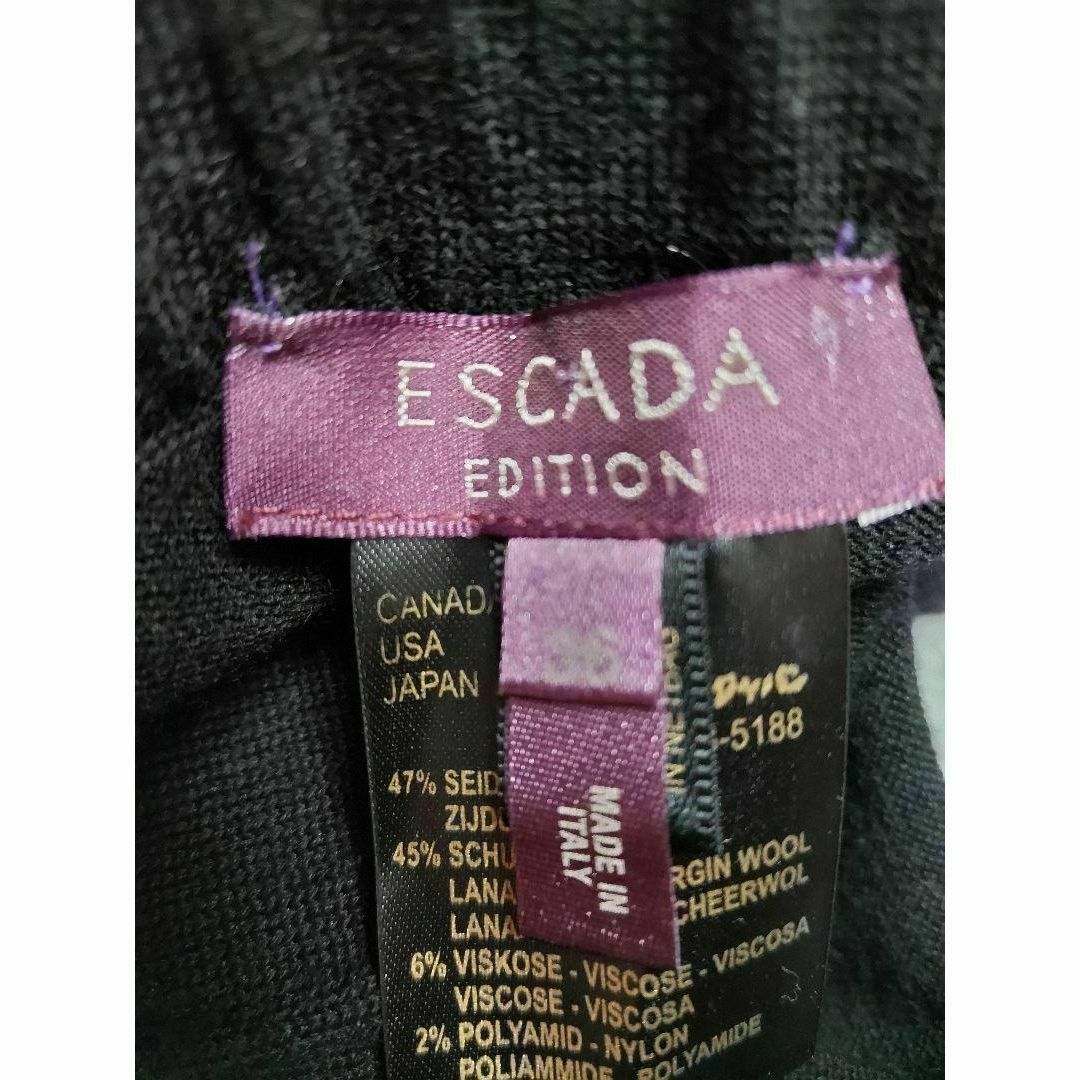 ESCADA(エスカーダ)のエスカーダエディション シルク バージンウール ニット タイトスカート 黒 36 レディースのスカート(ひざ丈スカート)の商品写真