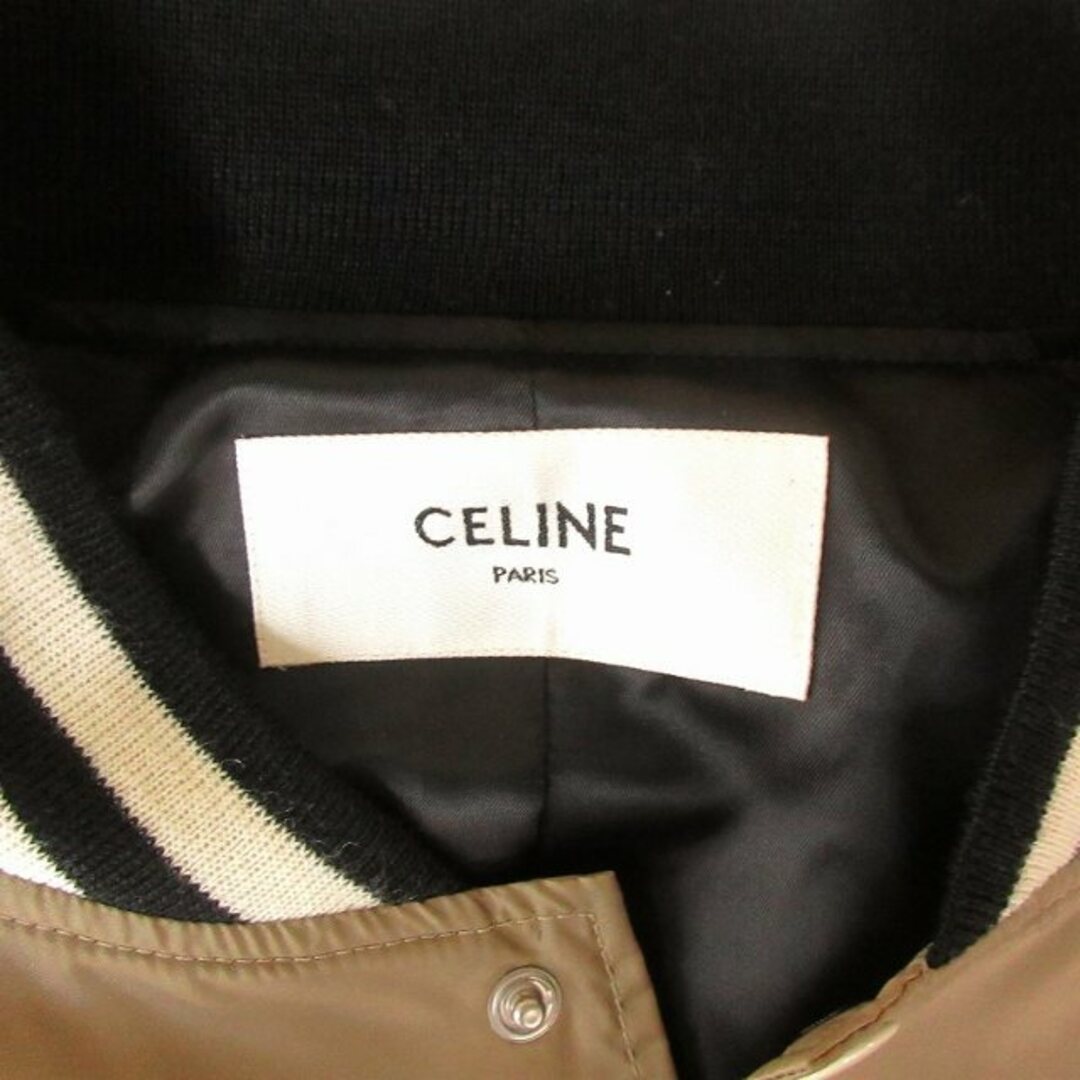 celine(セリーヌ)のセリーヌ 22SS テディ ブルゾン リブ ライン ロゴ バックプリント 44 メンズのジャケット/アウター(ブルゾン)の商品写真