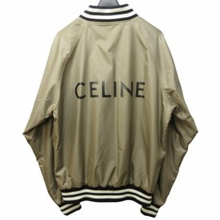 セリーヌ(celine)のセリーヌ 22SS テディ ブルゾン リブ ライン ロゴ バックプリント 44(ブルゾン)