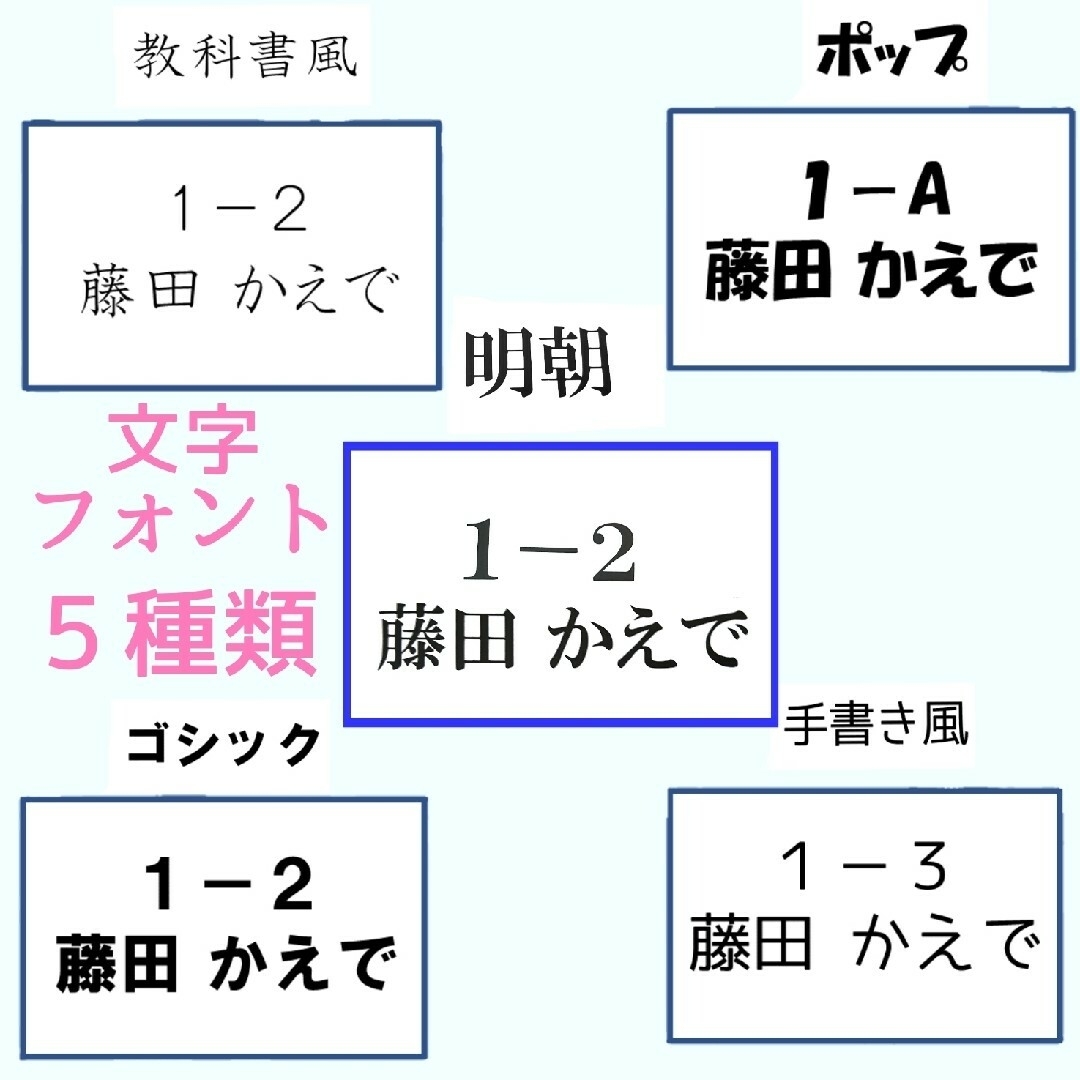 ♪ゼッケン　お名前シール　体操着袋　名前シール　ネームタグ　入園グッズ ハンドメイドのキッズ/ベビー(ネームタグ)の商品写真