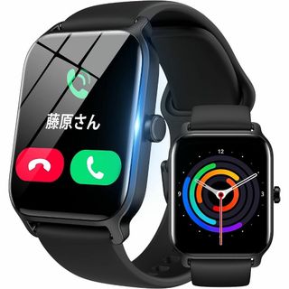 スマートウォッチ 通話機能付き Alexa対応 アンドロイド iphone対応 (腕時計(デジタル))