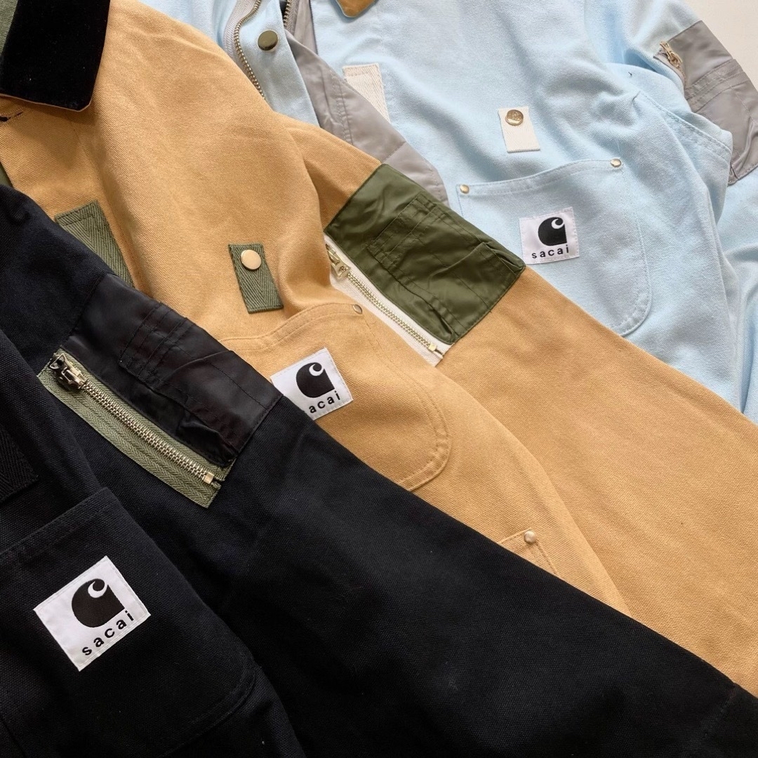 Sacai×Carhartt WIPデコンストラクトワークジャケット メンズのジャケット/アウター(その他)の商品写真