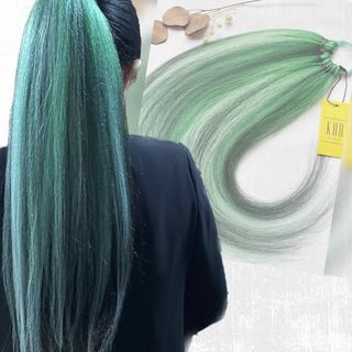 【新品】 EZPO#C8 ポニーテールエクステ ヘアアクセ ヘアゴム(ロングストレート)