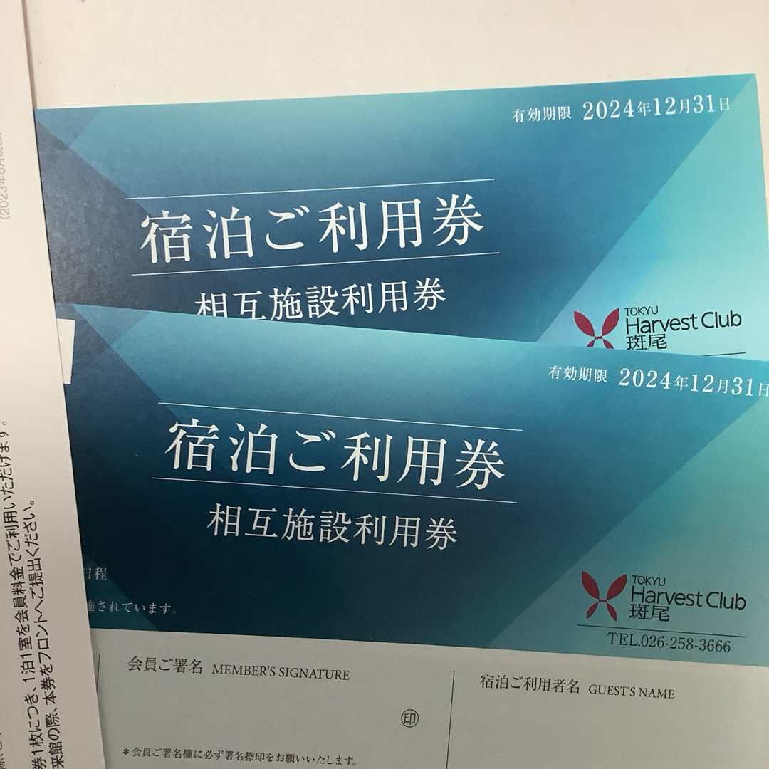 東急ハーヴェスト相互、ホーム券  4枚セットさおぴょんさん専用 チケットの優待券/割引券(宿泊券)の商品写真