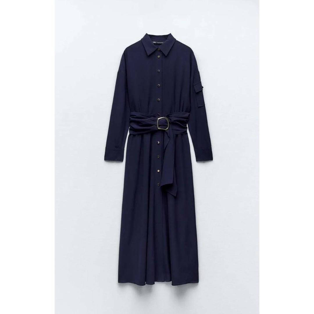 ZARA - 新品 ZARA 今季 激レア 2024 ロングワンピース 濃紺 ZARA - 新品 ZARA 今季 激レア 2024 ロングワンピース 濃紺