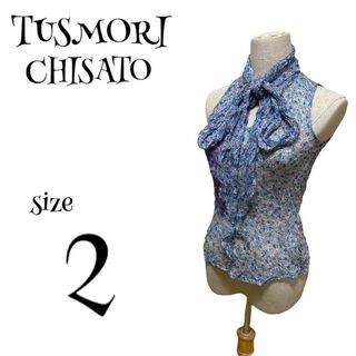 TUSMORI CHISATO ツモリチサト ☆ ノースリーブシャツ 花柄 総柄