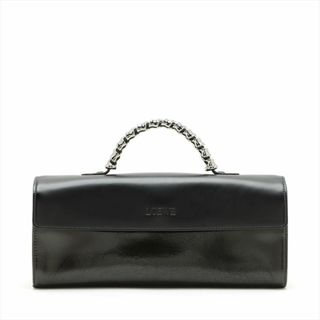 ロエベ(LOEWE)のロエベ ベラスケス レザー ハンドバッグ ブラック 黒 LOEWE ヴィンテージ(ハンドバッグ)