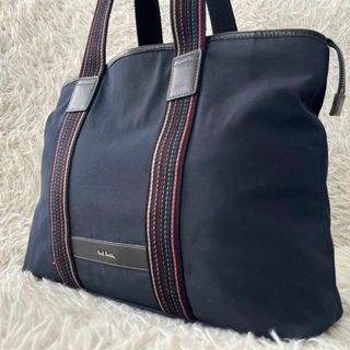 Paul Smith - ポールスミス　トートバッグ　ビジネスバッグ　マルチストライプ　ブラック　A4収納