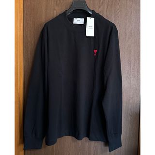 マルタンマルジェラ(Maison Martin Margiela)の黒L新品 AMI Paris アミ グラフィックロゴ ロング Tシャツ ブラック(スウェット)