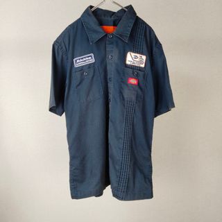 ディッキーズ(Dickies)の90s ディッキーズ　ワークシャツ　アメカジ　ワッペン　古着　半袖シャツ　シャツ(Tシャツ/カットソー(半袖/袖なし))