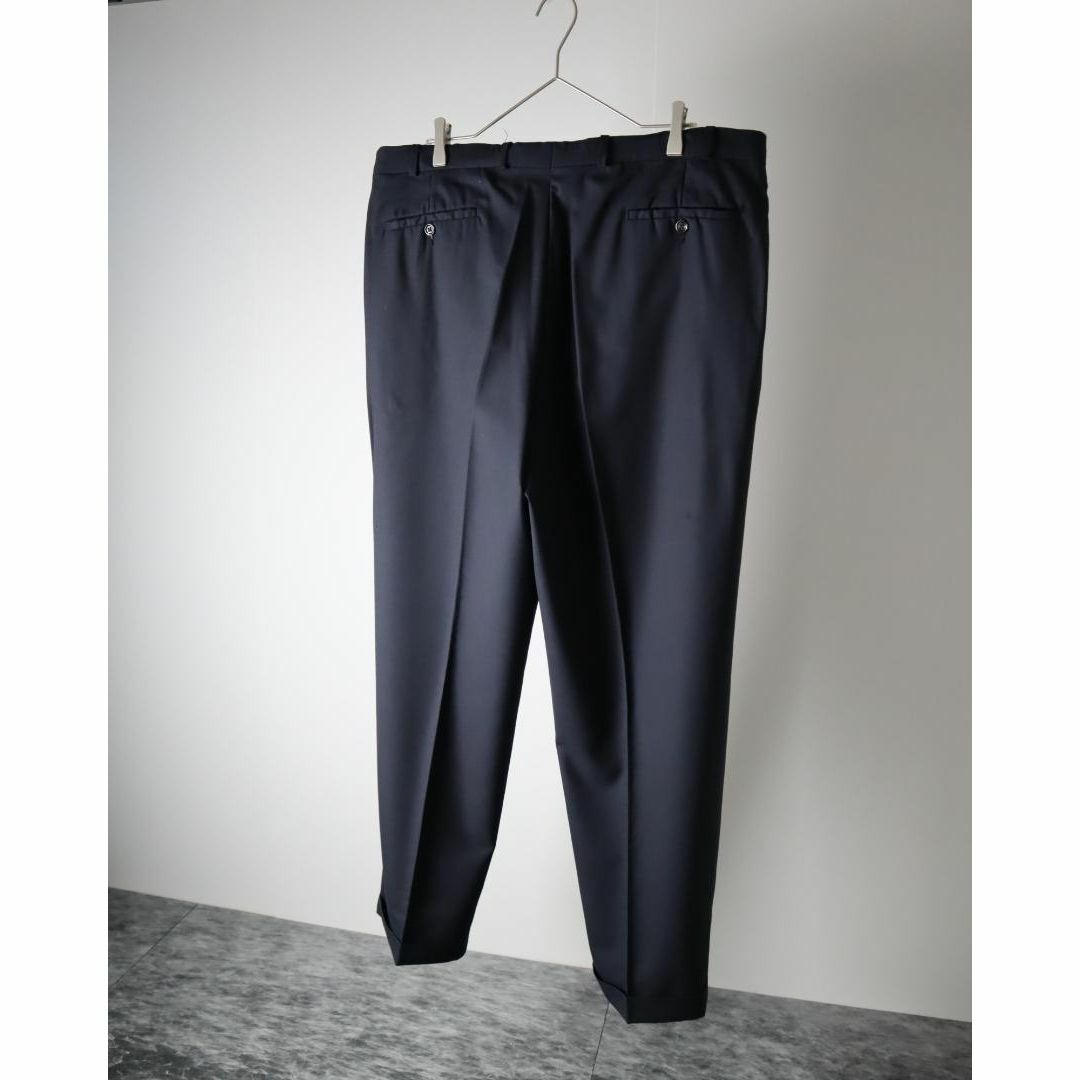 Ralph Lauren(ラルフローレン)のラルフローレン 2タック ワイド ウール スラックス ダブル 濃紺 W38 メンズのパンツ(スラックス)の商品写真